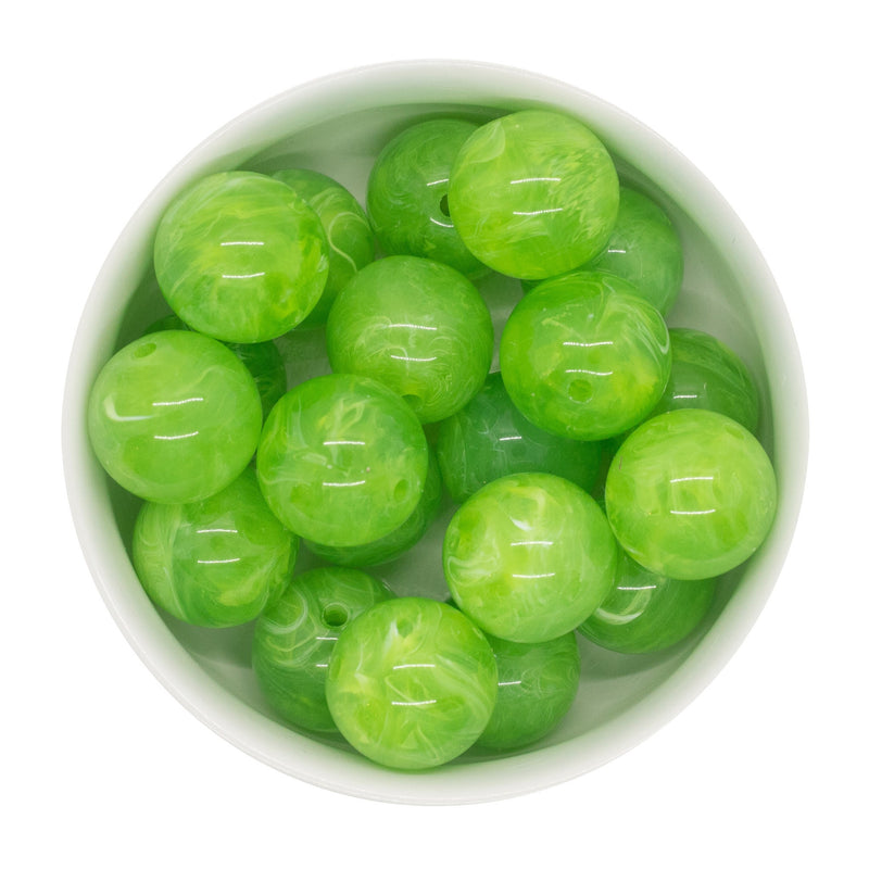 Lime Green Marble Bead 20mm
