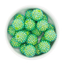 Lime Green Rhinestone Beads 20mm (Package of 10)