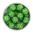 Mixed Greens Confetti Rhinestone Beads 20mm (Package of 10)