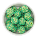 Parakeet Green Chunky Glitter Beads 20mm (Package of 10)