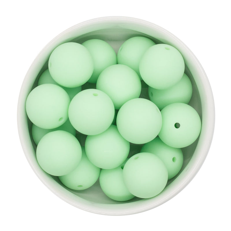 Pistachio Chalk Matte Beads 20mm