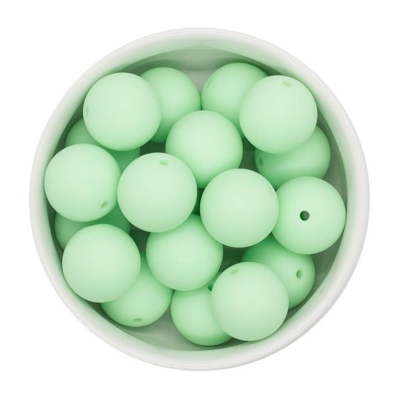 Pistachio Chalk Matte Beads 20mm (Package of 10)