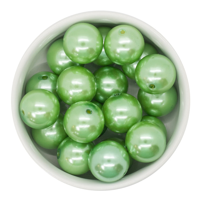 Spring Green Pearl Beads 20mm