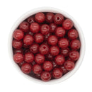 Red Glitter Beads 12mm (Package of 20)