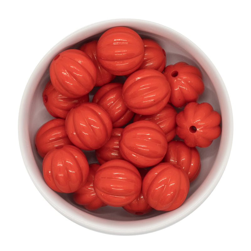 Red Pumpkin Beads 20mm (Package of 10)