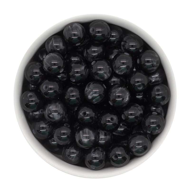Black Pearly Luster Beads 12mm (Package of 20)