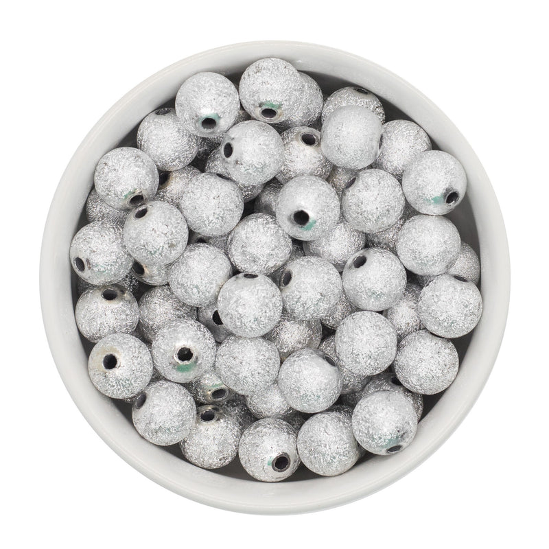 Silver Stardust Beads 12mm (Package of 20)