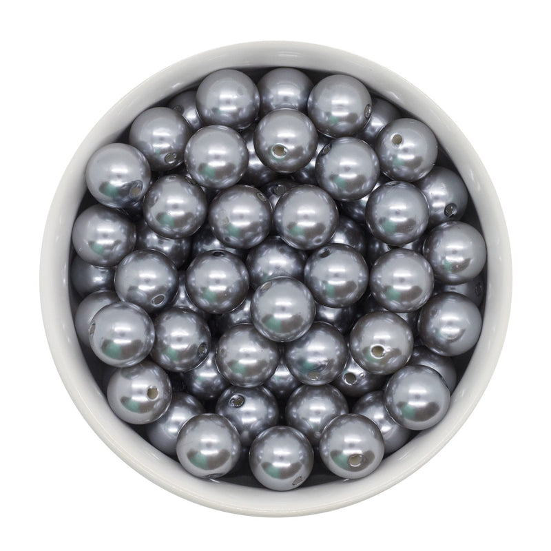 Coin Grey Pearl Beads 12mm (Package of 20)