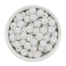 White Rhinestone Beads 12mm (Package of 20)