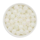 Antique White Iridescent Crackle Beads 12mm (Package of 20)