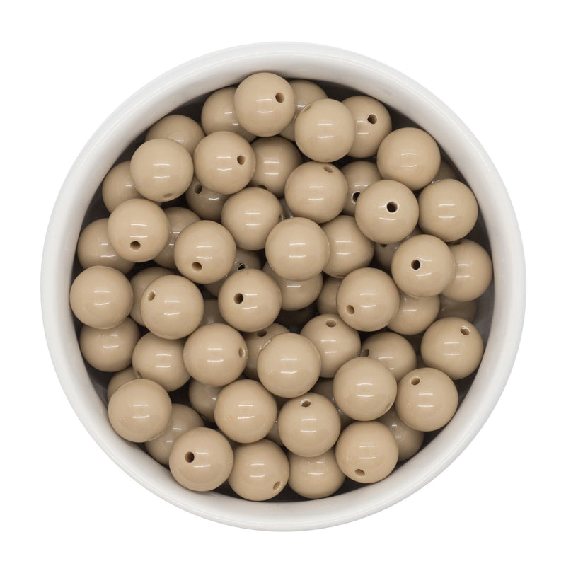 Sand Solid Beads 12mm (Package of 20)