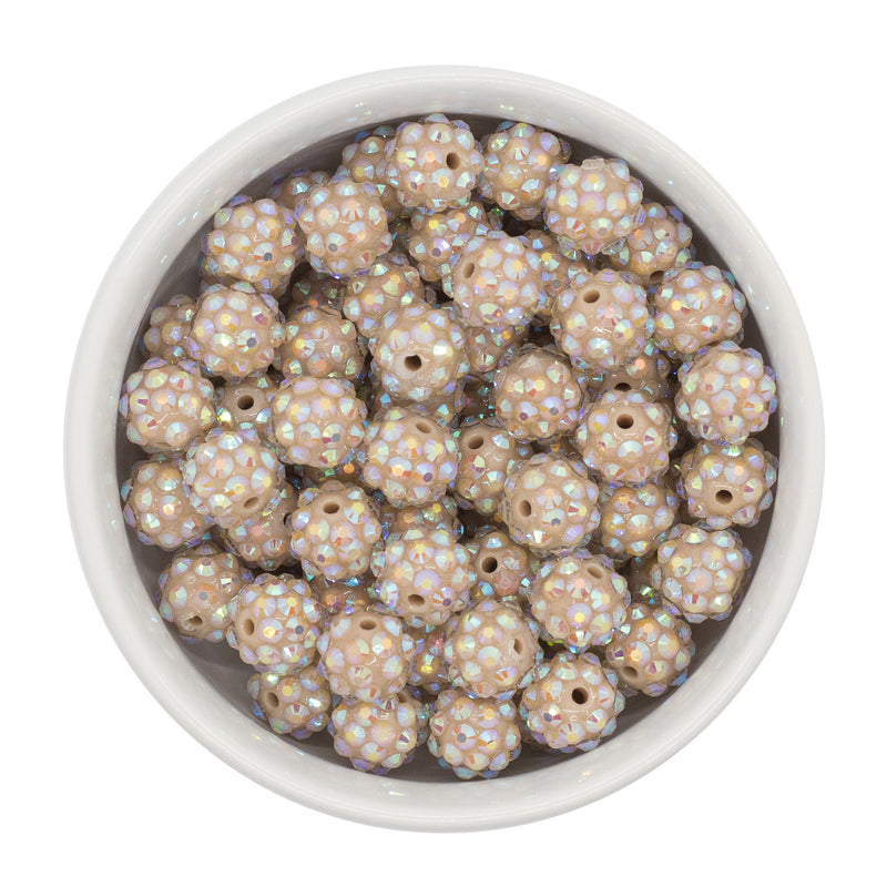 Sand Rhinestone Beads 12mm