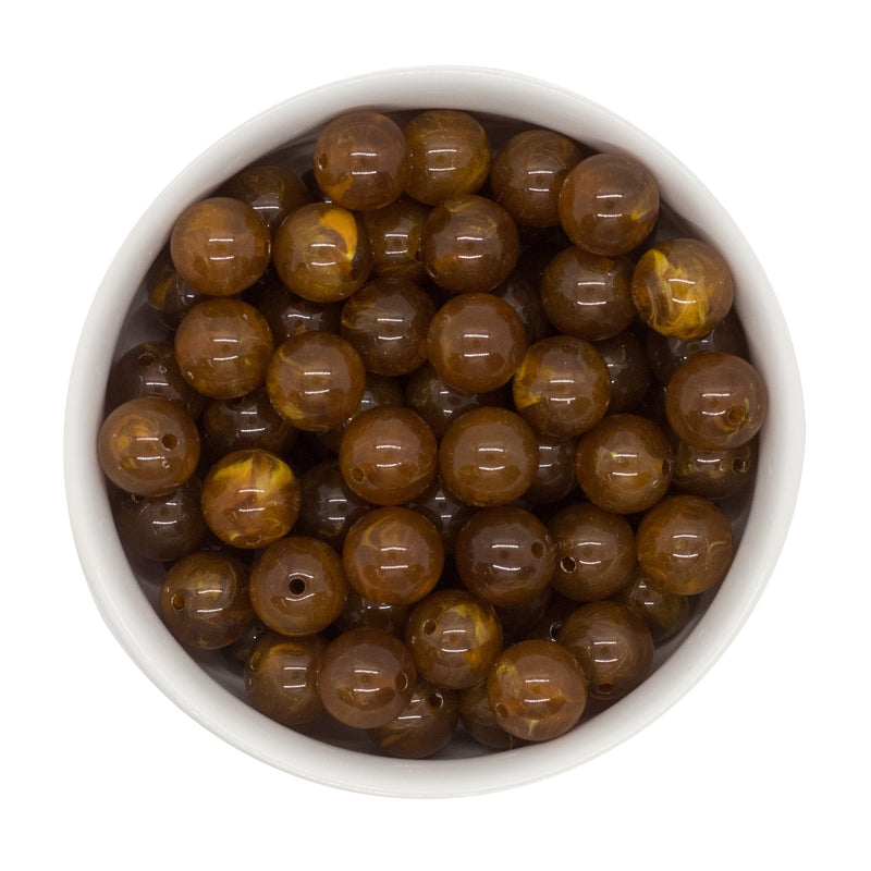 Brown Marble Beads 12mm