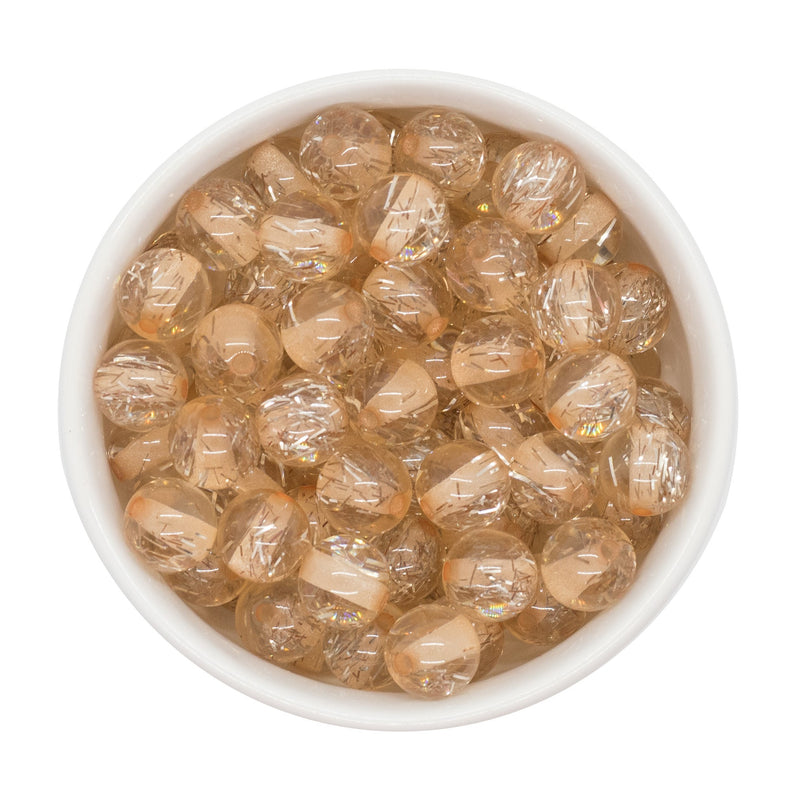 Champagne Translucent Tinsel Beads 12mm (Package of 20)