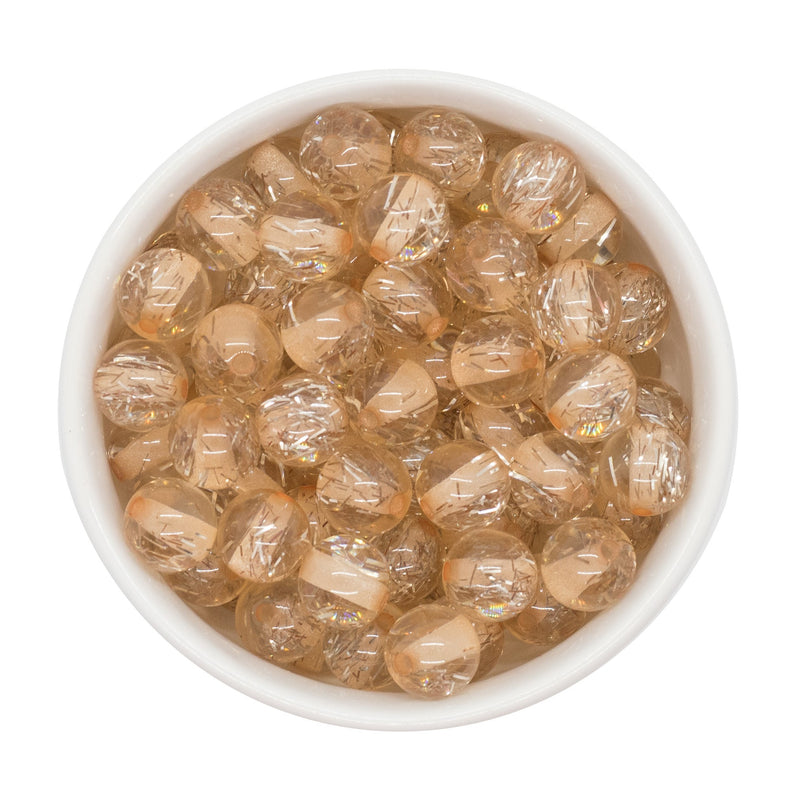 Champagne Translucent Tinsel Beads 12mm (Package of 20)