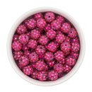 Magenta Rhinestone Beads 12mm