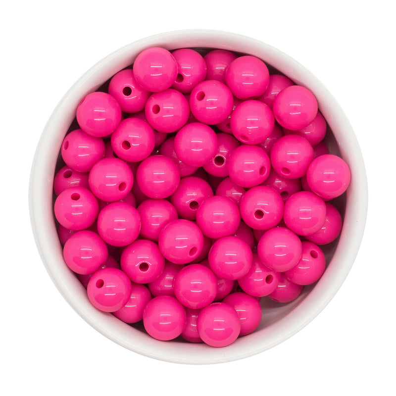 Hot Pink Solid Beads 12mm (Package of 20)