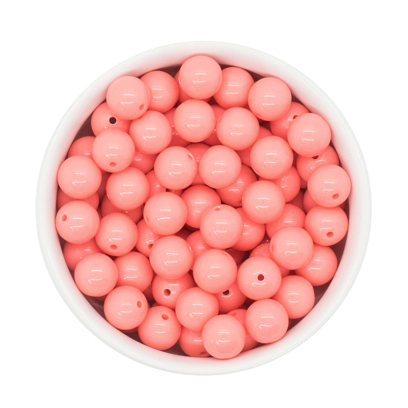 Bright Coral Solid Beads 12mm