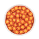 Orange Translucent Pumpkin White Core Beads 12mm (Package of 20)