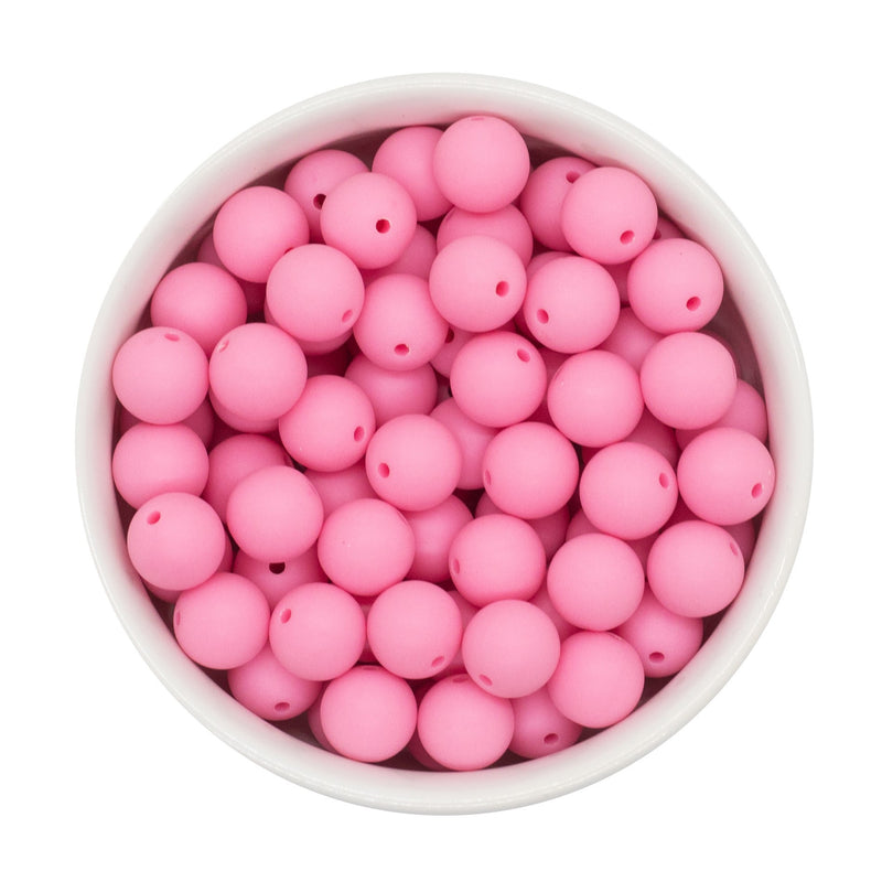 Bubblegum Pink Chalk Matte Beads 12mm (Package of 20)