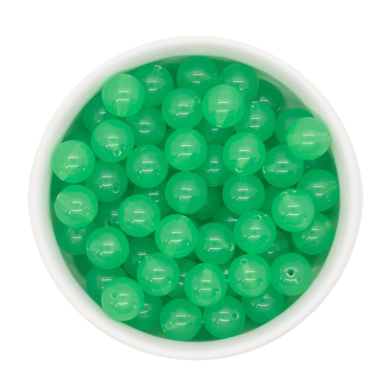 Sea Green Jelly Beads 12mm (Package of 20)
