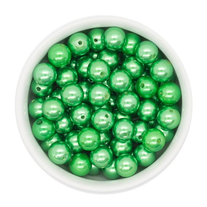 Kelly Green Pearl Beads 12mm