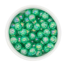 Jungle Green Iridescent Crackle Beads 12mm (Package of 20)