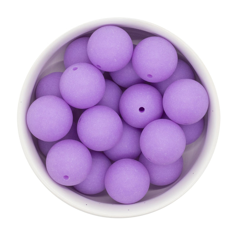 Neon Lilac Chalk Matte Beads 20mm