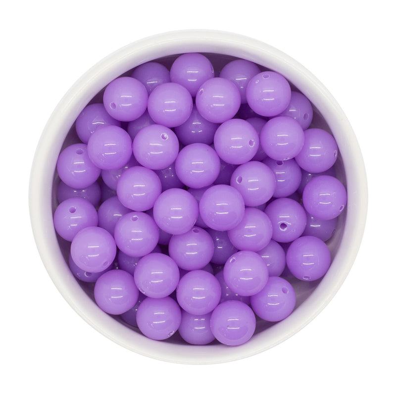 Neon Lilac Solid Beads 12mm