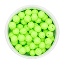 Neon Light Green Solid Beads 12mm (Package of 20)