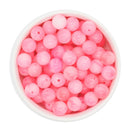 Neon Light Pink Jelly Marble Beads 12mm (Package of 20)