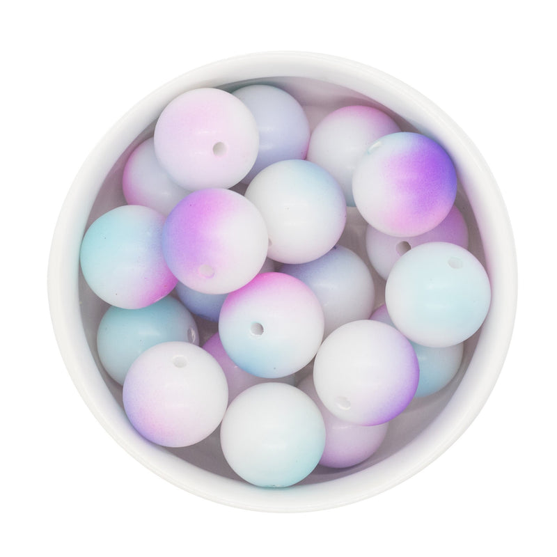 Purple & Teal Matte Ombre Beads 20mm (Package of 10)