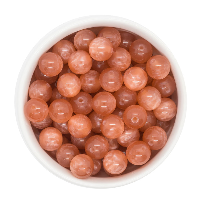 Dusty Coral Pearly Luster Beads 12mm