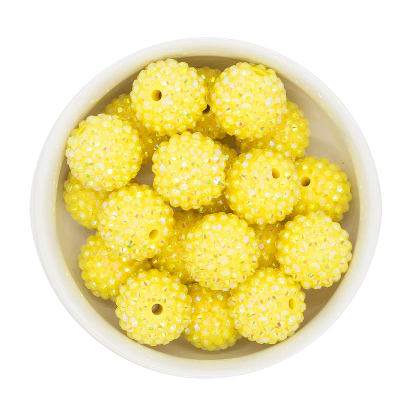 Daffodil Rhinestone Beads 20mm