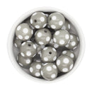 Grey Polka Dot Beads 20mm (Package of 10)