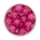 Hot Pink Translucent Tinsel Beads 20mm (Package of 10)