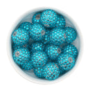 Teal Rhinestone Beads 20mm (Package of 10)