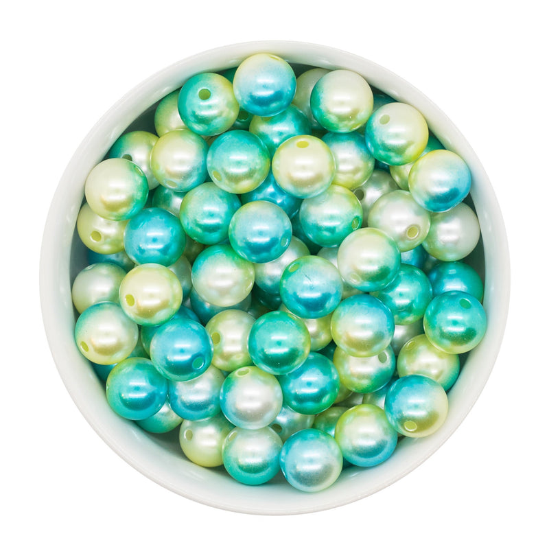 Lime & Turquoise Ombre Beads 12mm (Package of 20)