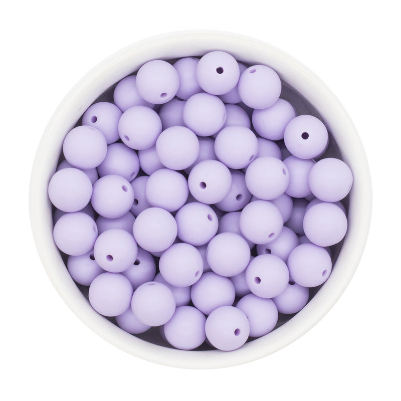 Lavender Chalk Matte Beads 12mm