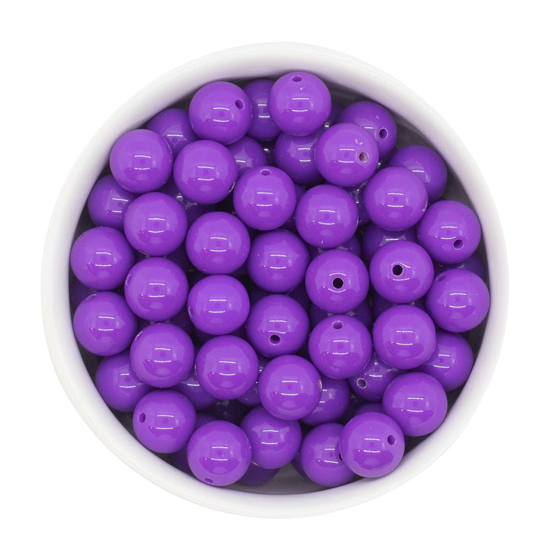 Violet Solid Beads 12mm