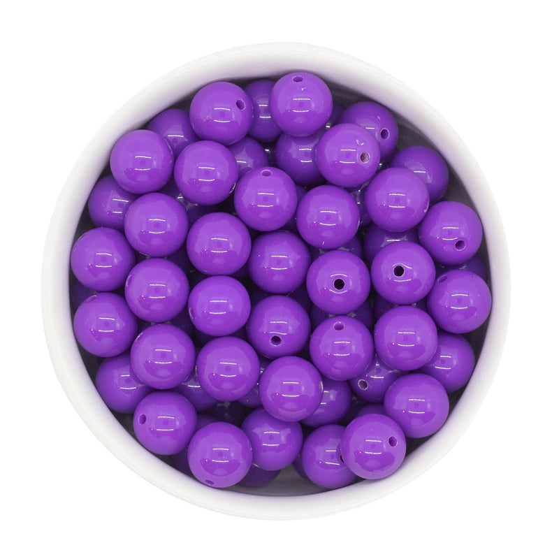 Violet Solid Beads 12mm
