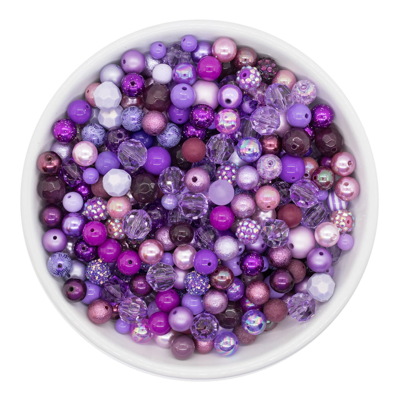 Shades of Purple Random 6-12mm Bead Mix