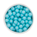 Neon Electric Blue Iridescent Beads 12mm (Package of 20)