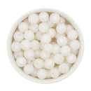 Pearlized White Silicone Beads 12mm (Package of 20)