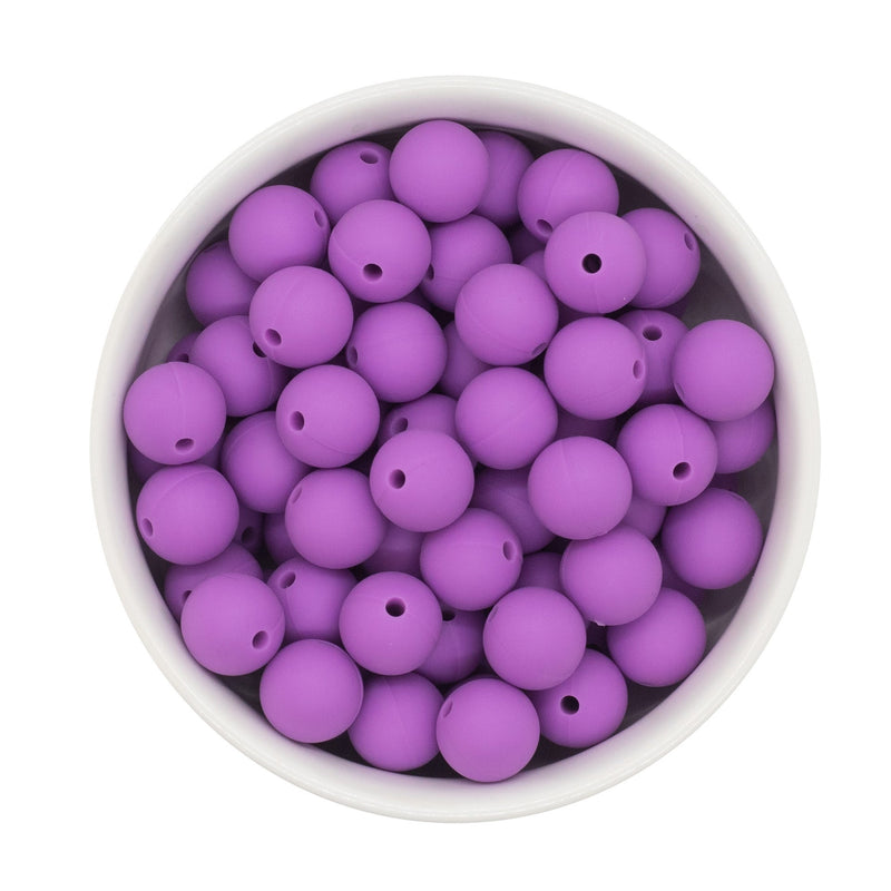 Orchid Silicone Beads 12mm (Package of 20)