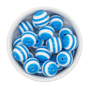 Azure and White Stripe 20mm (Package of 10)