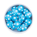 Olympic Blue Polka Dot Beads 20mm (Package of 10)