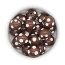 Brown Polka Dot Beads 20mm (Package of 10)