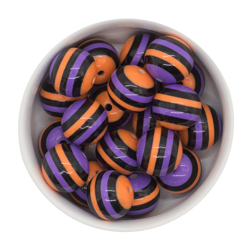 Halloween Stripe Beads 20mm (Package of 10)