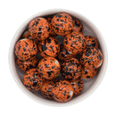 Orange w/Black Splatter Beads 20mm (Package of 10)